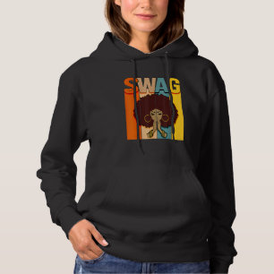 Swag Vintage Melanin Afro Woman Queen Black Histor Hoodie