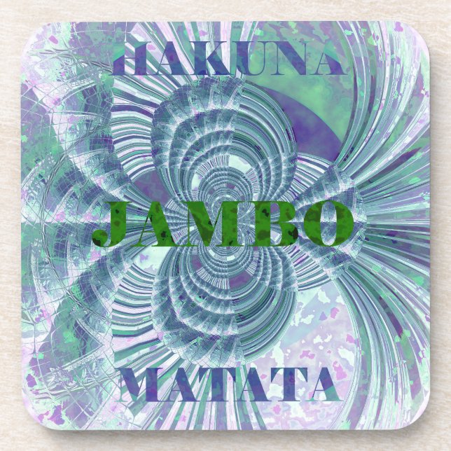Swaga Jambo Hakuna Matata Kenya Giraffe Safari  Wo Coaster (Front)