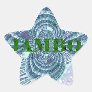 Swaga Jambo Hakuna Matata Kenya Giraffe Safari Wo Star Sticker