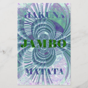 Swaga Jambo Hakuna Matata Kenya Giraffe Safari  Wo Stationery