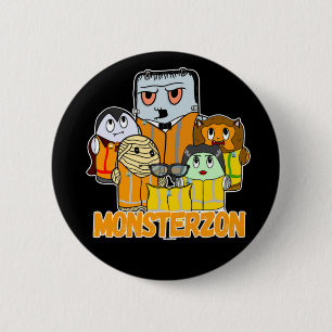 Swagazon Monsters Mummy Frankenstein Dracula Monst 6 Cm Round Badge