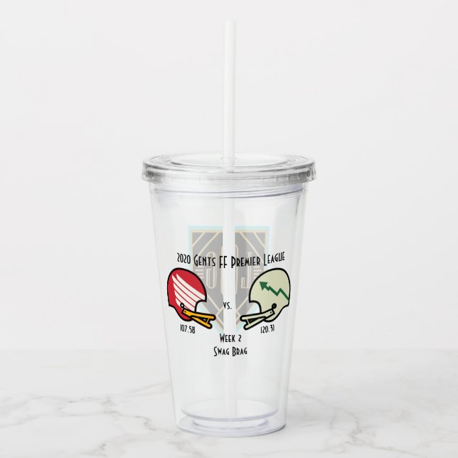 SwagBrag Younker vs Shincracker Plastic Pint Acrylic Tumbler (Front)
