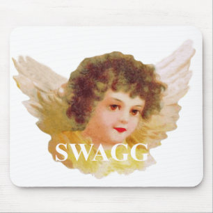 swagg angel cherub mouse mat