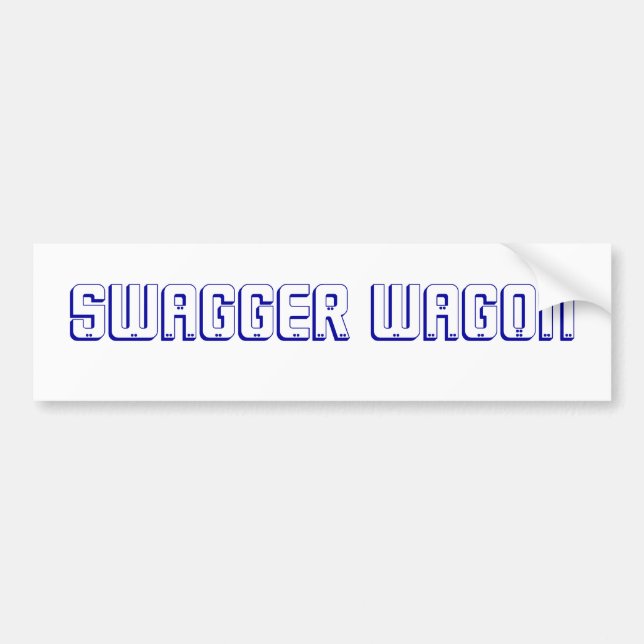 SWAGGER WAGON BUMPER STICKER (Front)