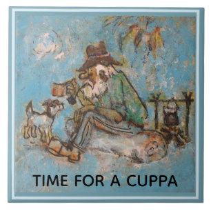 Swagman and his dog tile