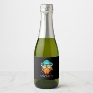 Swagn Retro Monkey Sparkling Wine Label