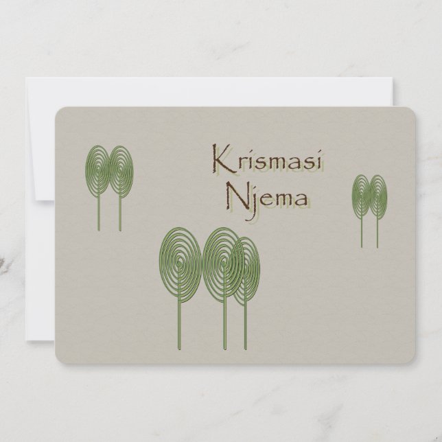 Swahili Christmas Holiday Card (Front)