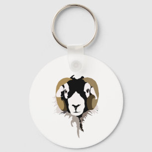 Swaledale sheep key ring
