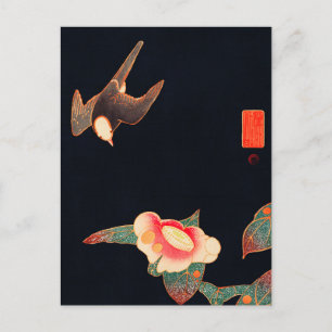 Swallow and Camellia (1900) by Ito Jakuchu Postcard