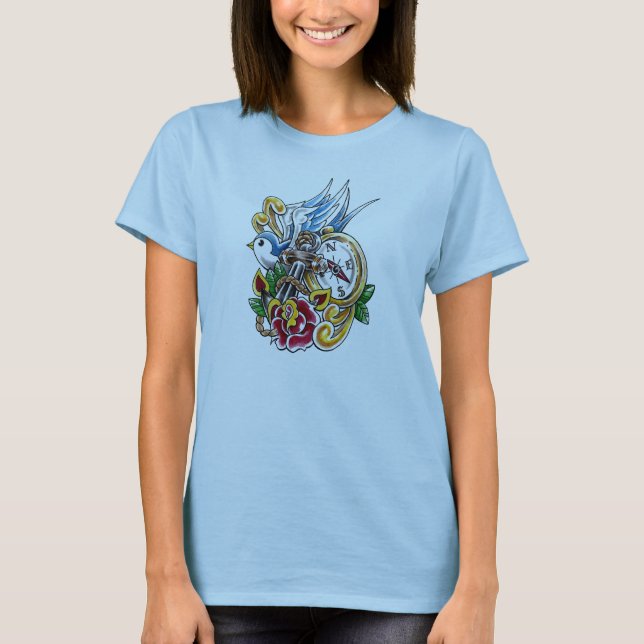 Swallow and Compass Tank Top (Front)