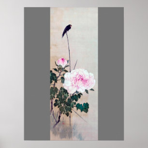 Swallow and Peony, Watanabe Seitei Poster