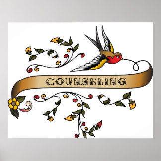 Swallow and Scroll with Counseling Poster