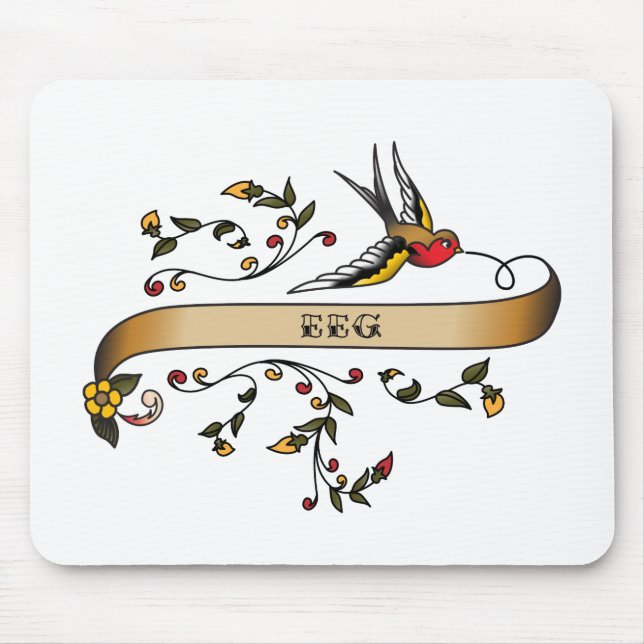 Swallow and Scroll with EEG Mouse Mat (Front)