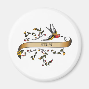 Swallow and Scroll with Film Magnet