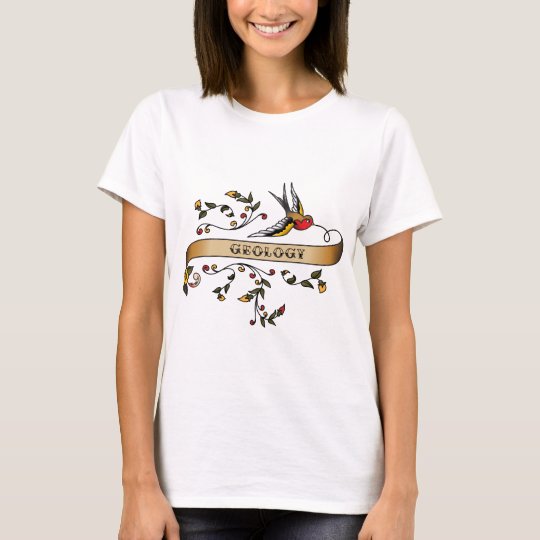 Swallow and Scroll with Geology T-Shirt