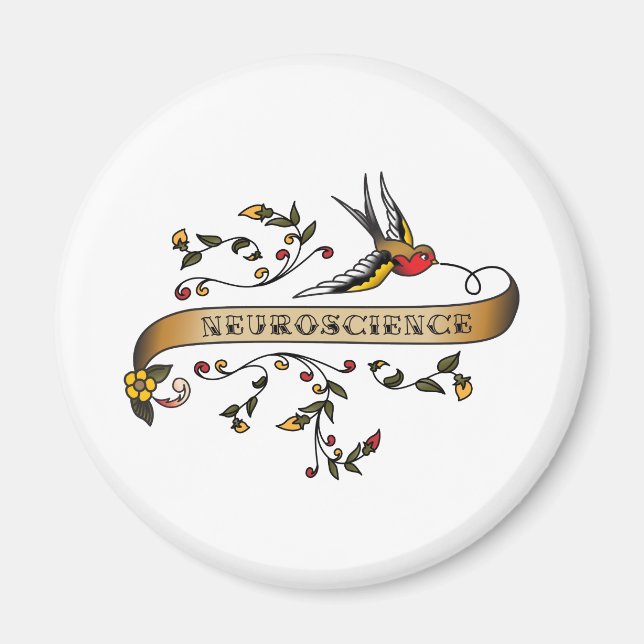 Swallow and Scroll with Neuroscience Magnet (Front)