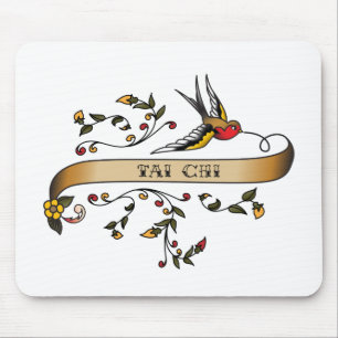 Swallow and Scroll with Tai Chi Mouse Mat