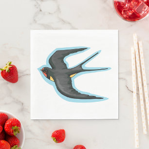 Swallow Bird Flying Napkin