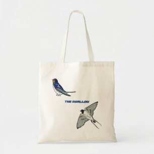 Swallow bird pattern tote bag