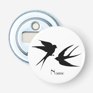 Swallow Birds Silhouettes Thunder_Cove  Bottle Opener