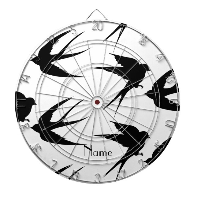 Swallow Birds Silhouettes Thunder_Cove  Dartboard (Front)