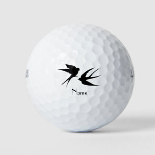 Swallow Birds Silhouettes Thunder_Cove  Golf Balls