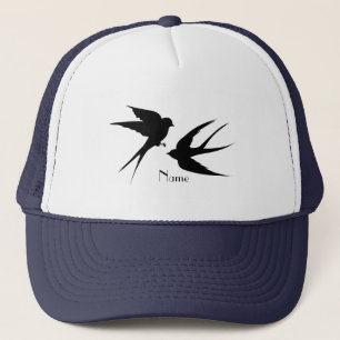 Swallow Birds Silhouettes Thunder_Cove Trucker Hat