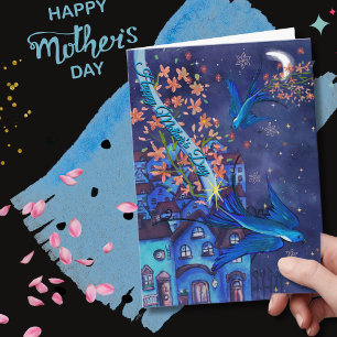 Swallow carries a Message of love to all mothers  Holiday Card
