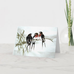 Swallow Family Card