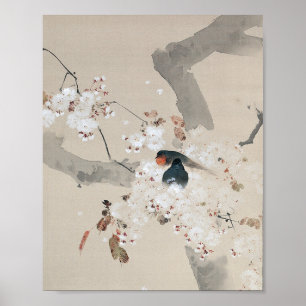 Swallow in the Cherry Blossom, Watanabe Seitei Poster