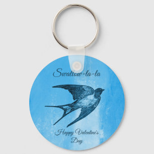 Swallow la-la naughty Valentine's Day Key Ring