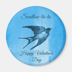 Swallow la-la naughty Valentine's Day Magnet