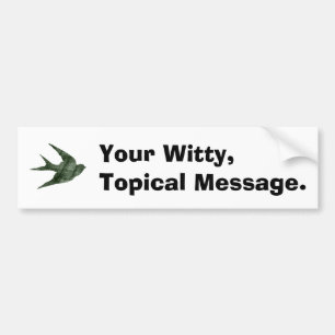 Swallow (Letterpress Style) Bumper Sticker