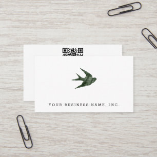 Swallow (Letterpress Style) Business Card