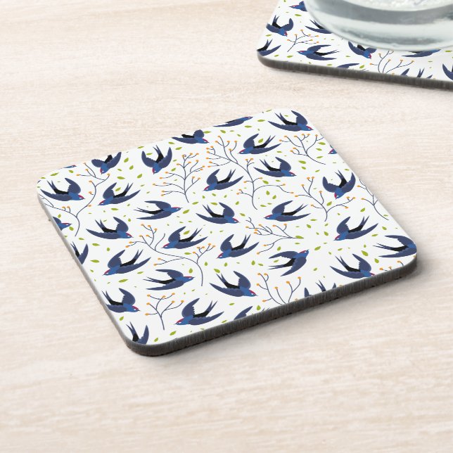 Swallow pattern coaster (Left Side)