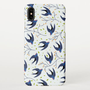 Swallow pattern wrapping paper iPhone XS max case