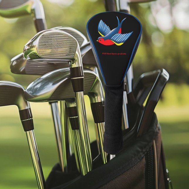 Swallow Red Blue Tattoo Golf Head Cover (Creator Uploaded)