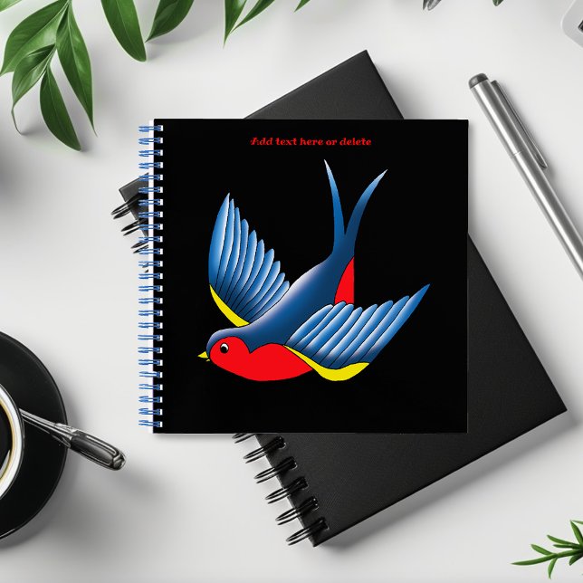 Swallow Red Blue Tattoo Notebook (Creator Uploaded)