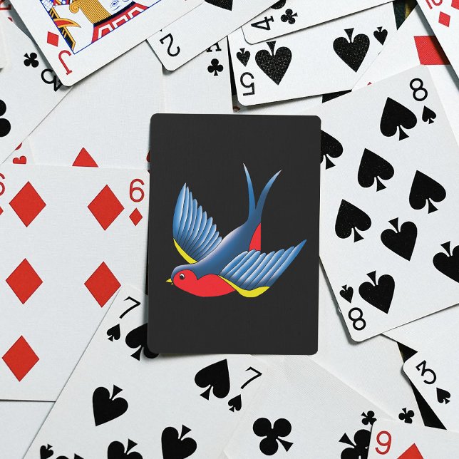 Swallow Red Blue Tattoo Playing Cards (Creator Uploaded)
