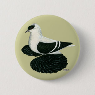 Swallow:  Saxon Black White Bar 6 Cm Round Badge
