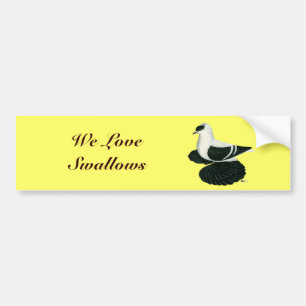 Swallow: Saxon Black White Bar Bumper Sticker