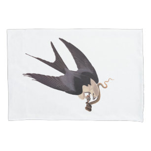 Swallow Tailed Hawk with Snake Vintage Audubon Pillowcase