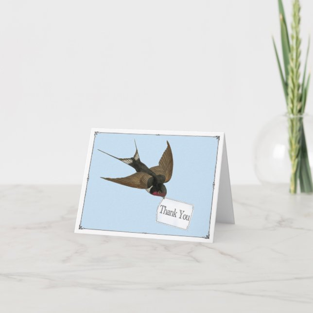 Swallow thank you card (Front)