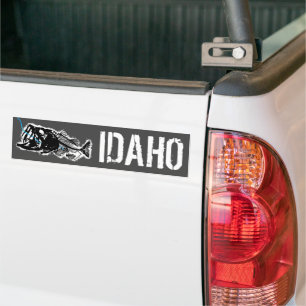 SWALLOWED IDAHO - ONE BAD BASS BUMPER STICKER