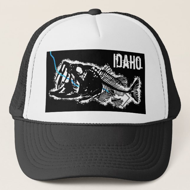 SWALLOWED IDAHO - ONE BAD BASS TRUCKER HAT (Front)