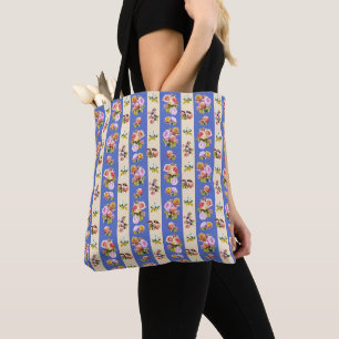 Swallows and roses tote bag
