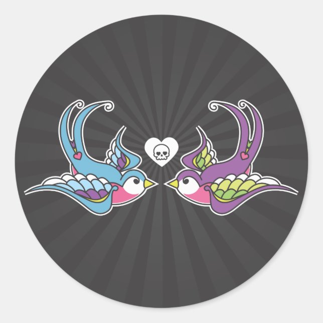 Swallows Classic Round Sticker (Front)