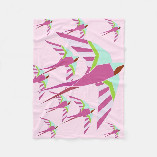 Swallows Fleece Blanket (Front)
