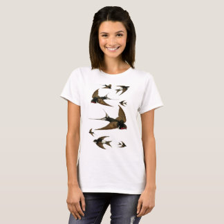 Swallows Flock Vintage Birds T-Shirt