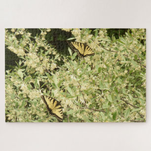 Swallowtail butterflies on flowering shrub  jigsaw puzzle